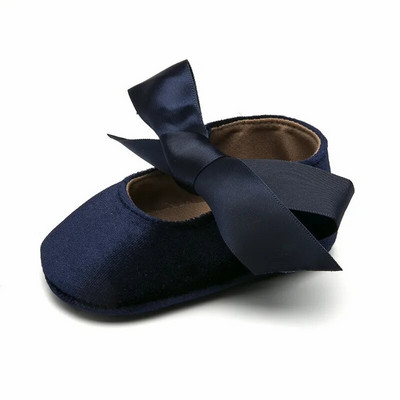 Cipelice za djevojčice, princeze za malu djecu, neklizajuće, ravne, mekane potplate, pamučne gume, dječji krevetić, lijepi leptir-čvorovi, prvi hodači za bebe 0-18 m