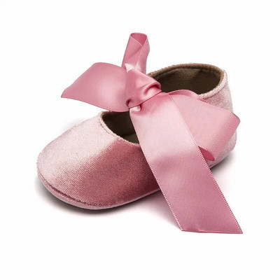 Cipelice za djevojčice, princeze za malu djecu, neklizajuće, ravne, mekane potplate, pamučne gume, dječji krevetić, lijepi leptir-čvorovi, prvi hodači za bebe 0-18 m