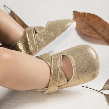 KIDSUN New Baby Girl Princess Shoes PU Cross Strap Βρεφική βαμβακερή σόλα Αντιολισθητική σόλα για μωρά για πρώτη φορά για περπάτημα βρεφικής κούνιας 0-18 μηνών