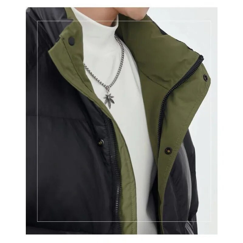 Luxus márkájú pehelykabát férfi téli meleg fehér kacsatollkabát Bomber szélálló kültéri könnyű pehelykabát férfi ruházat