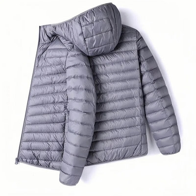 Jachetă din puf de rață pentru bărbați, pentru toate anotimpurile, ultra ușoară, pliabilă, pentru bărbați, rezistentă la apă și vânt, cu respirație, haină pentru bărbați