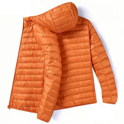 Jachetă din puf de rață pentru bărbați, pentru toate anotimpurile, ultra ușoară, pliabilă, pentru bărbați, rezistentă la apă și vânt, cu respirație, haină pentru bărbați