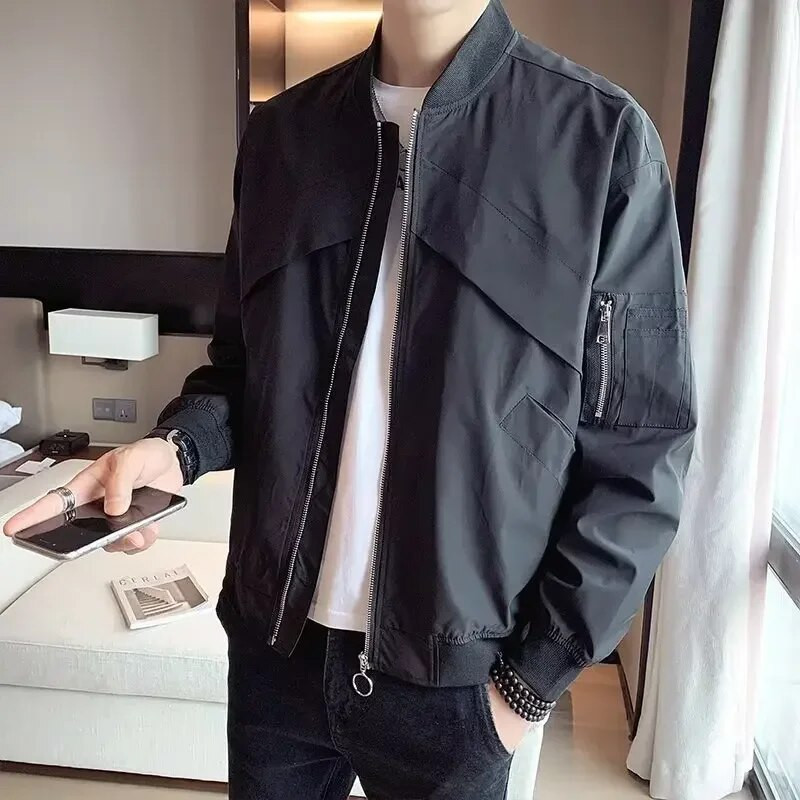 Meeste lennujope pommitaja mantel Sõjaväe meeste riided Air Force One Pilot pesapallijope kevad-sügis tuulejope