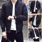 Jachetă pentru bărbați - Bomber - cu fermoar Moda Casual Streetwear Hip Hop Slim Fit Mantoane de baseball pentru pilot Jachete subțiri Îmbrăcăminte pentru bărbați