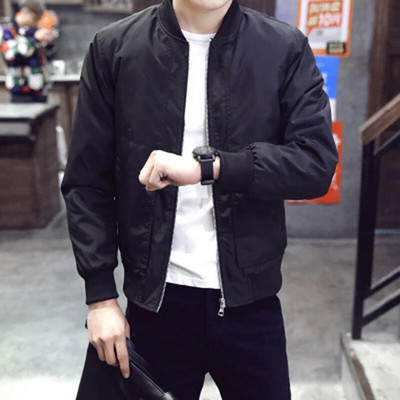 Jachetă pentru bărbați - Bomber - cu fermoar Moda Casual Streetwear Hip Hop Slim Fit Mantoane de baseball pentru pilot Jachete subțiri Îmbrăcăminte pentru bărbați