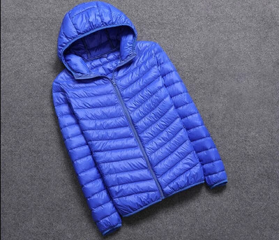 Jachetă de puf pentru bărbați, 5XL, pentru toate anotimpurile, ultra ușoară și respirabilă, cu puf de rață albă Jachetă caldă cu glugă