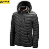 Jachetă ușoară căptușită cu puf de rață alb Puf cu glugă pentru bărbați Marime mare 5XL 6XL Îmbrăcăminte pentru bărbați Toamnă Iarnă Jachetă termică groasă