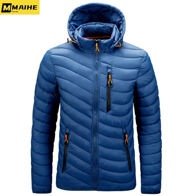 Jachetă ușoară căptușită cu puf de rață alb Puf cu glugă pentru bărbați Marime mare 5XL 6XL Îmbrăcăminte pentru bărbați Toamnă Iarnă Jachetă termică groasă