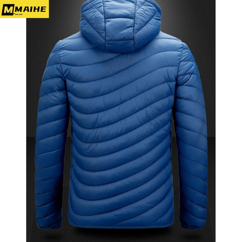 Jachetă ușoară căptușită cu puf de rață alb Puf cu glugă pentru bărbați Marime mare 5XL 6XL Îmbrăcăminte pentru bărbați Toamnă Iarnă Jachetă termică groasă