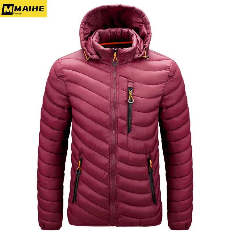 Jachetă ușoară căptușită cu puf de rață alb Puf cu glugă pentru bărbați Marime mare 5XL 6XL Îmbrăcăminte pentru bărbați Toamnă Iarnă Jachetă termică groasă