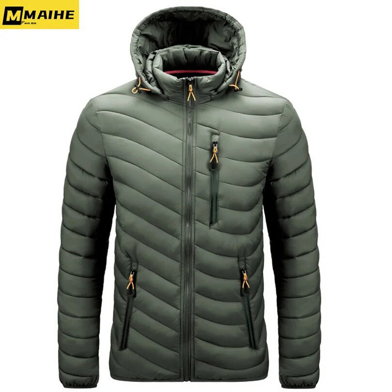 Jachetă ușoară căptușită cu puf de rață alb Puf cu glugă pentru bărbați Marime mare 5XL 6XL Îmbrăcăminte pentru bărbați Toamnă Iarnă Jachetă termică groasă