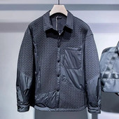 Jachetă Canada din puf pentru bărbați Jachetă ușoară și caldă de puf Jachetă mozaică cu un singur piept Cămașă de puf de toamnă iarnă Îmbrăcăminte de înaltă calitate