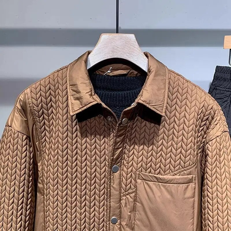 Jachetă Canada din puf pentru bărbați Jachetă ușoară și caldă de puf Jachetă mozaică cu un singur piept Cămașă de puf de toamnă iarnă Îmbrăcăminte de înaltă calitate