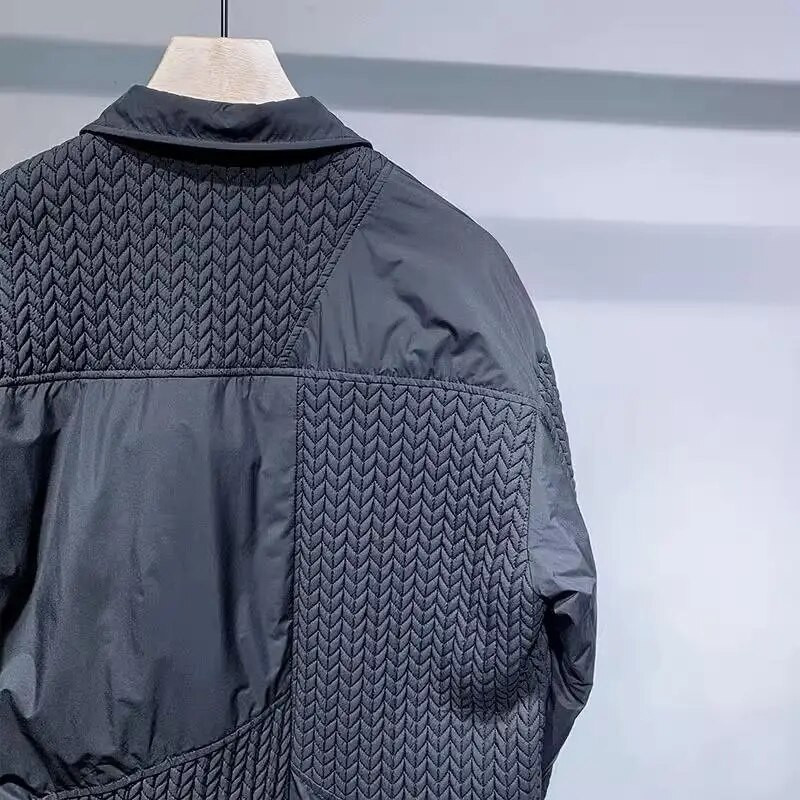 Jachetă Canada din puf pentru bărbați Jachetă ușoară și caldă de puf Jachetă mozaică cu un singur piept Cămașă de puf de toamnă iarnă Îmbrăcăminte de înaltă calitate