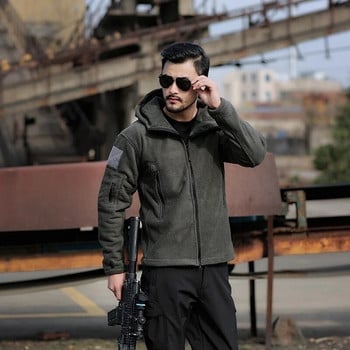 Military Fleece Tactical Jacket Εξωτερικού Θερμικού Αερισμού Sports Polar Jacket Casual Ανδρικό πουλόβερ με κουκούλα