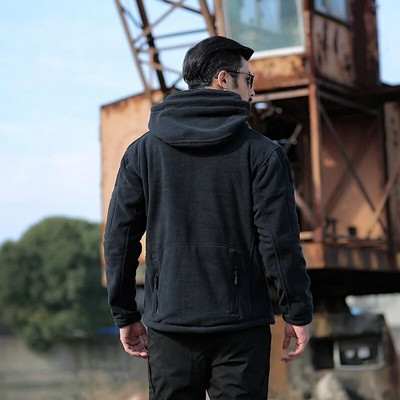 Vojna taktička jakna od flisa, vanjska toplinska ventilacija, sportska polarna jakna, ležerna muška vesta s kapuljačom