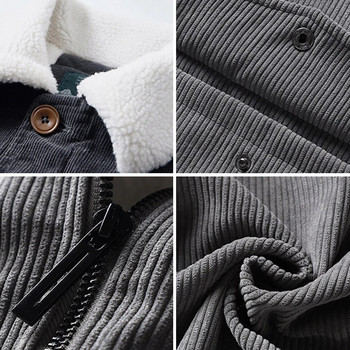 Ανδρικό μπουφάν Winter Fleece 2023 Νέο Ζεστό Παχύ Κοτλέ Γούνινο Παλτό Ανδρικό Μπουφάν Casual Fashion Outdoor Αντιανεμικά Αντρικά ρούχα