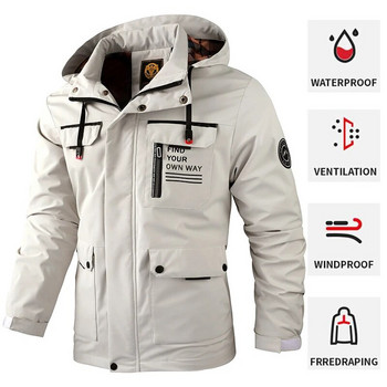 Ανοιξιάτικο και φθινόπωρο μπουφάν Ανδρικό μονόστρωτο αδιάβροχο αντιανεμικό παλτό για υπαίθρια αθλητικά ορειβατικά ανδρικά ρούχα Πολυτελές παλτό