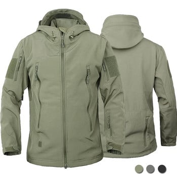 Military Shark Skin Soft Shell Jackets Ανδρικά Tactical αντιανεμικό αδιάβροχο ανδρικό μπουφάν Army Combat Jackets Ανδρικά παλτά με κουκούλα Bomber