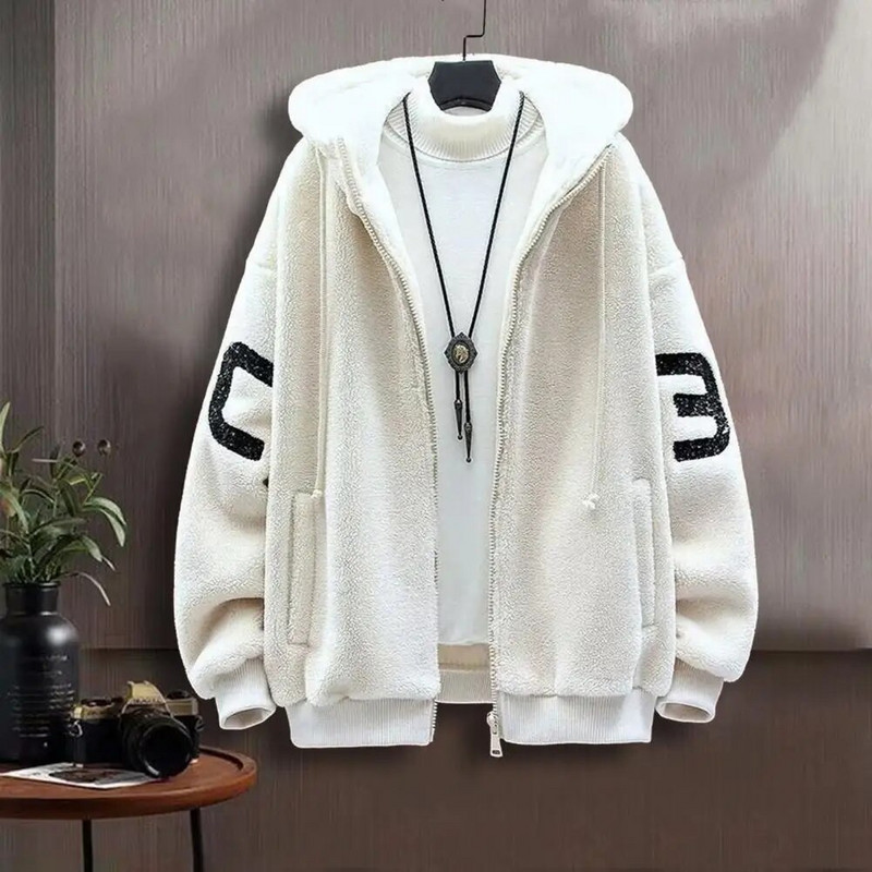 Jachete pentru bărbați, toamnă iarnă, cu închidere cu fermoar, buzunare