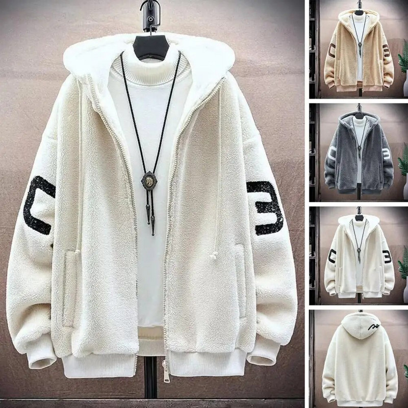 Jachete pentru bărbați, toamnă iarnă, cu închidere cu fermoar, buzunare