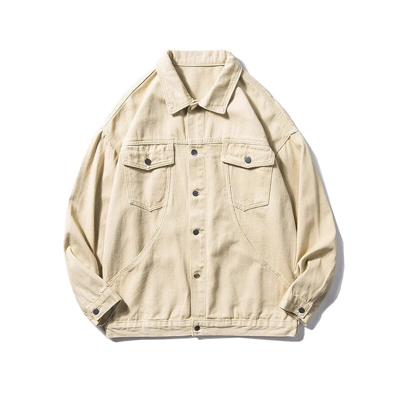 Jachetă de blugi roșii, elastică, simplă, de culoare solidă, la un singur piept, îmbrăcăminte casual din denim