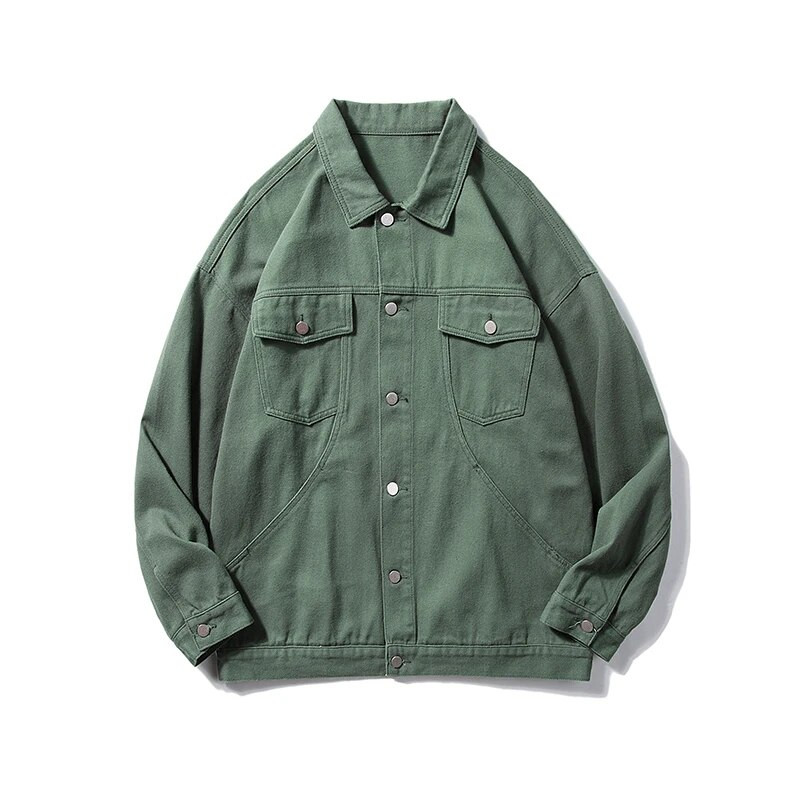 Jachetă de blugi roșii, elastică, simplă, de culoare solidă, la un singur piept, îmbrăcăminte casual din denim