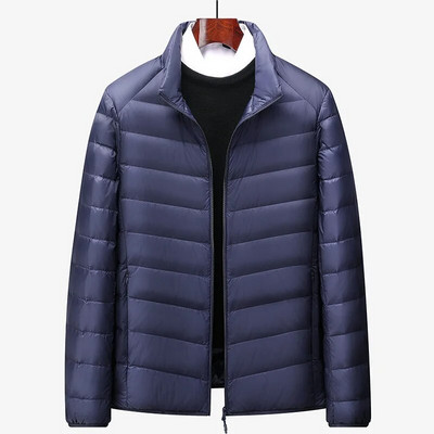 Jachetă ușoară de puf de toamnă iarnă nouă, la modă pentru bărbați, scurtă, ultra-subțire, ușoară, pentru tineret, subțire, jachete de puf 90 puf de rață alb