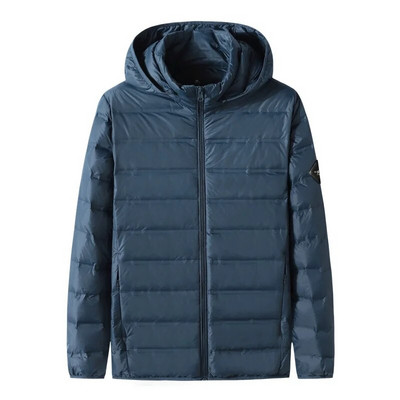 Νέα άφιξη Suepr Μεγάλο Φθινόπωρο Νεαρά, Χειμώνα, Μόδα Νεαρών Ανδρών Casual Stand Κολάρο με κουκούλα Ελαφρύ πουπουλένιο μπουφάν συν μέγεθος XL-7XL 8XL