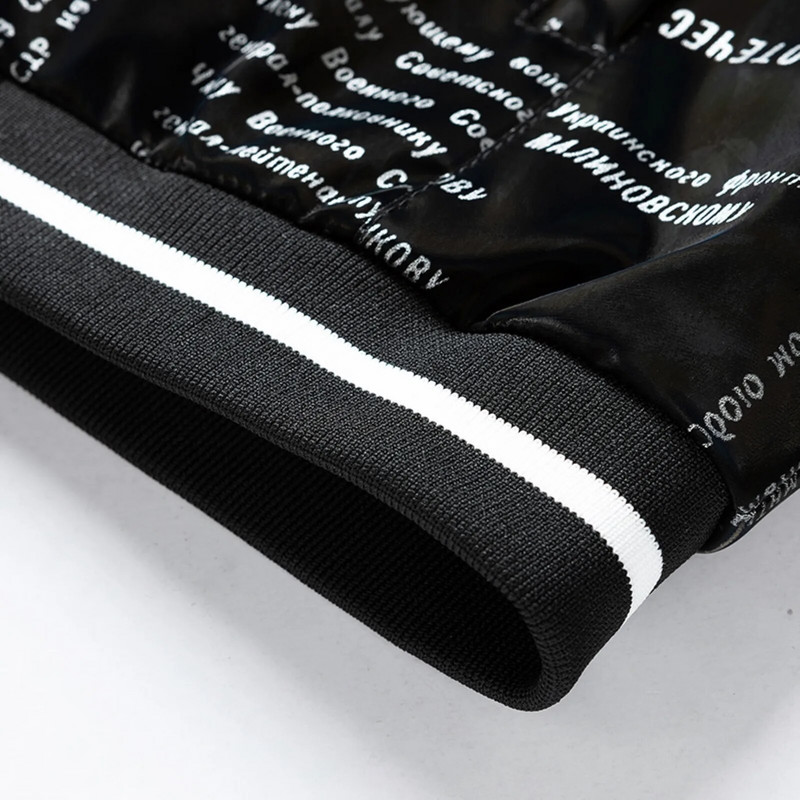 Paltoane de toamnă pentru bărbați cu litere imprimate uniformă de baseball ocazională Jachetă frumos cu fermoar Jachete subțiri cu mânecă lungă pentru bărbați Ropa Hombre