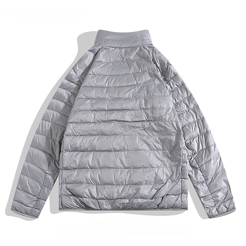 Jachetă de iarnă în stil Hong Kong, caldă, ușoară, rezistentă la apă, cu guler în jos, pentru bărbați/femei, la modă, de culoare solidă, haine versatile Top