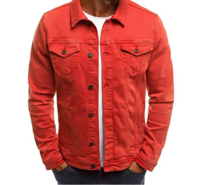 Jachete de toamnă pentru bărbați 2023, ocazional, la modă, versatilă, subțire, cu un singur piept, cu mânecă lungă, de culoare uni, cardigan, cu nasturi, haină de denim de lucru