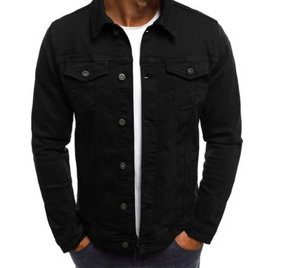 Jachete de toamnă pentru bărbați 2023, ocazional, la modă, versatilă, subțire, cu un singur piept, cu mânecă lungă, de culoare uni, cardigan, cu nasturi, haină de denim de lucru