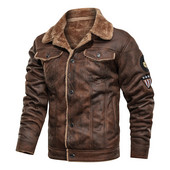 Novi modni muški topli kaputi od flisa Slim Fit jakne Muške zimske bomber jakne Integrirane kožne i krznene jakne i kaputi 4XL