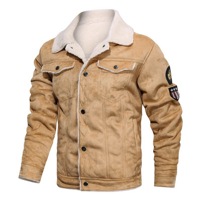 Novi modni muški topli kaputi od flisa Slim Fit jakne Muške zimske bomber jakne Integrirane kožne i krznene jakne i kaputi 4XL