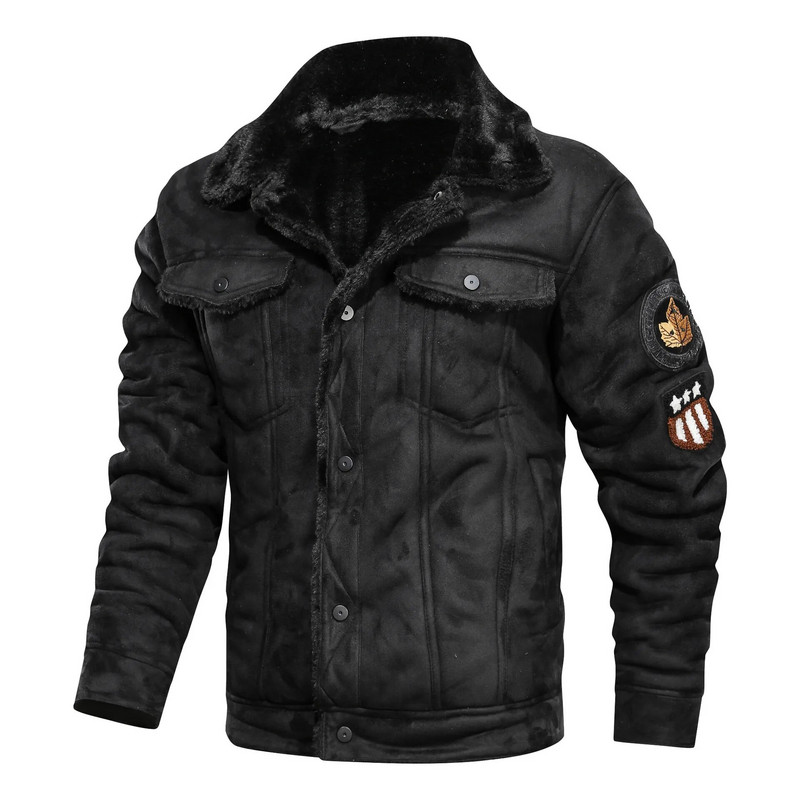 Novi modni muški topli kaputi od flisa Slim Fit jakne Muške zimske bomber jakne Integrirane kožne i krznene jakne i kaputi 4XL
