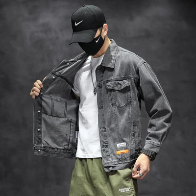 Muška jean jakna 2023 Jesen Nova retro ležerna traper jakna Ulična pamučna uska traper gornja odjeća Modni brend muške odjeće