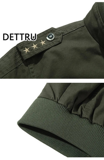 Мъжки военни тактически якета Ежедневни якета с цип Army Pilot Pilot Bomber Jacket Mens Stand Collar Cargo Мъжко връхно облекло 6XL