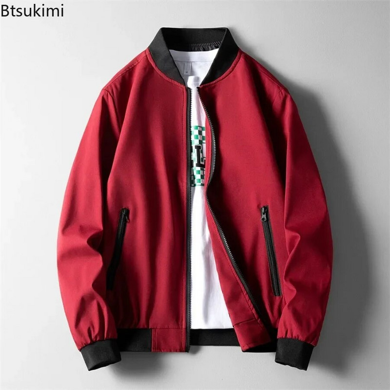2024. Proljeće Jesen Muške bomber jakne Muška gornja odjeća Slim Fit jednobojni kaputi Modna muška ulična bejzbol jakne Odjeća