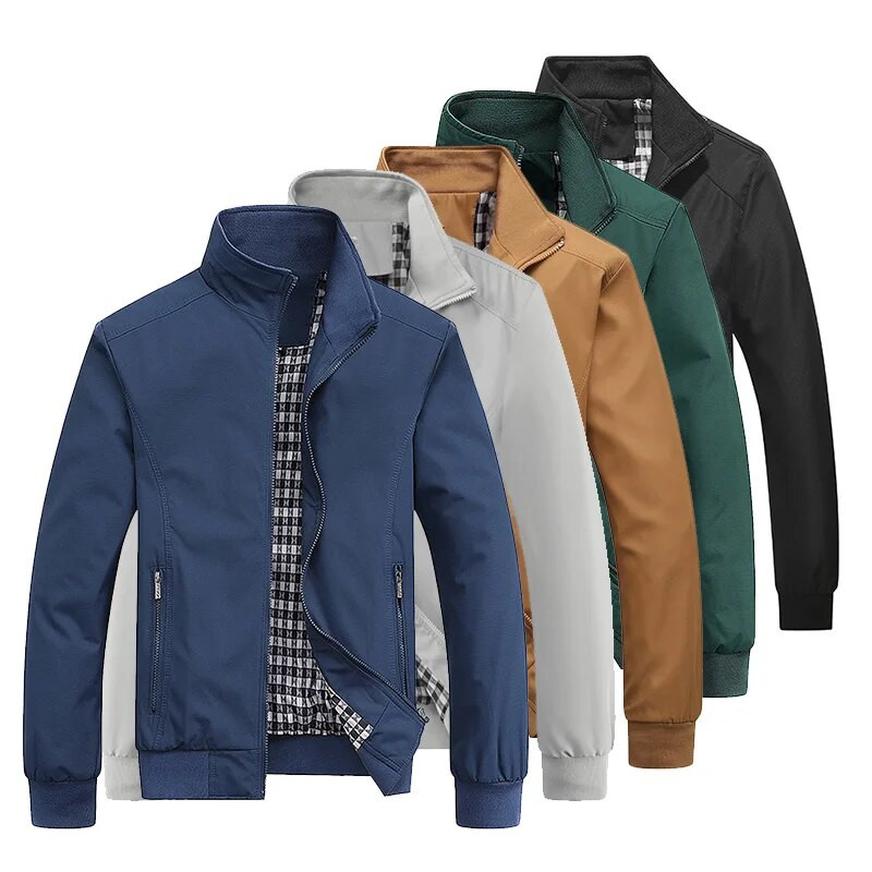 Ανοιξιάτικο φθινόπωρο 2023 Casual Solid Fashion Slim Bomber ανδρικό παλτό Νέα άφιξη Μπουφάν μπέιζμπολ Ανδρικό μπουφάν M-6XL Top