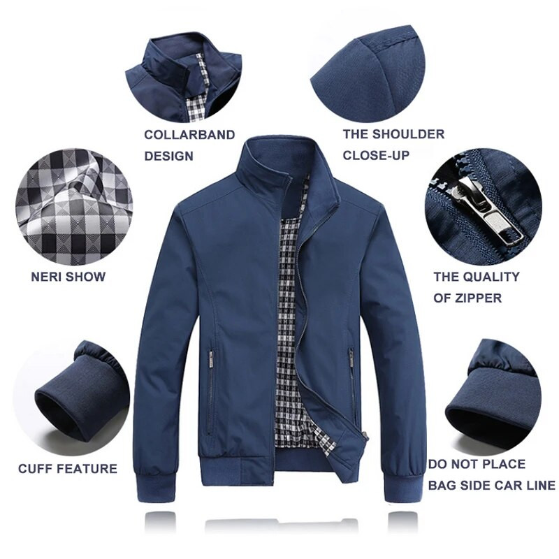 Ανοιξιάτικο φθινόπωρο 2023 Casual Solid Fashion Slim Bomber ανδρικό παλτό Νέα άφιξη Μπουφάν μπέιζμπολ Ανδρικό μπουφάν M-6XL Top