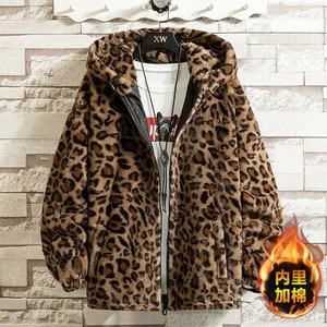 Jesenska mekana leopard jakna Muške majice s kapuljačom na patentni zatvarač Kaput s kapuljačom Y2K Causal Street Gornja odjeća Široka vjetrovka Muška Ženska