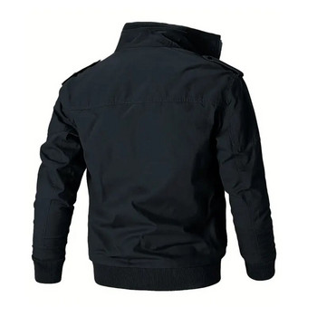 Ανδρικό ελαφρύ τζάκετ Plus Size Μόδα Casual Cotton Daily Wear Solid Jacket Outerwear για την Άνοιξη Φθινόπωρο Χειμώνας, Ανδρικά ρούχα