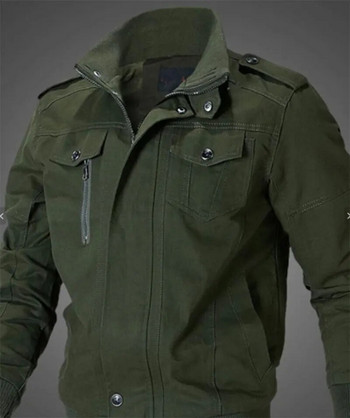 Ανδρικό ελαφρύ τζάκετ Plus Size Μόδα Casual Cotton Daily Wear Solid Jacket Outerwear για την Άνοιξη Φθινόπωρο Χειμώνας, Ανδρικά ρούχα