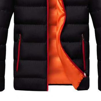 Ανδρικά χοντρά νέα ζεστά μπουφάν Parka Χειμερινά casual ανδρικά πανωφόρια πανωφόρια με γιακά μονόχρωμο ανδρικό τζάκετ με βαμβακερό αντιανεμικό