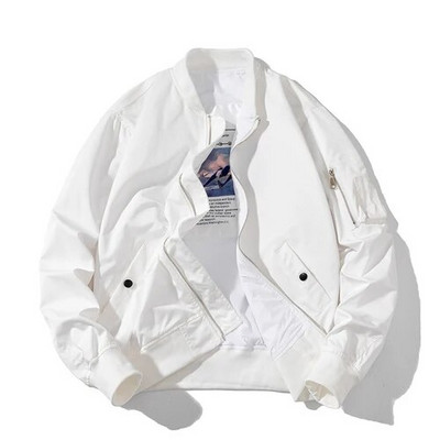 Ανδρικό μπουφάν μπουφάν Γυναικείο συμπαγές φθινόπωρο, χειμερινό πιλοτικό μπουφάν μόδας Vintage παλτό μπέιζμπολ με κουκούλα Casual Windbreak Κόκκινο ροζ μπορντό