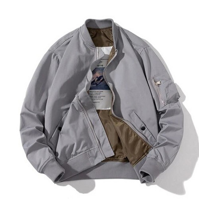 Ανδρικό μπουφάν μπουφάν Γυναικείο συμπαγές φθινόπωρο, χειμερινό πιλοτικό μπουφάν μόδας Vintage παλτό μπέιζμπολ με κουκούλα Casual Windbreak Κόκκινο ροζ μπορντό