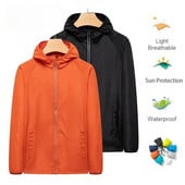 Bărbați, femei, pentru drumeții, jachetă de camping, impermeabilă, unisex, pentru alpinism, cu uscare rapidă, cu protecție UV, haină de ploaie Plus dimensiune 7XL