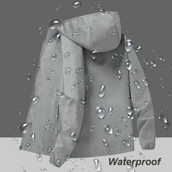 Ανδρικά Γυναικεία Αντιανεμική Πεζοπορία Αδιάβροχο μπουφάν κάμπινγκ Unisex Αναρρίχηση εξωτερικού χώρου Quick Dry Rain Coat Plus Size 7XL
