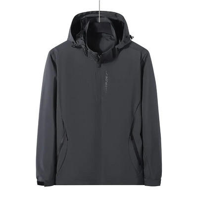 2023 Jachetă pentru bărbați nouă, impermeabilă, în aer liber, cu glugă, jachetă de primăvară pentru bărbați, jachetă de toamnă pentru bărbați, haină de modă, marca 5XL